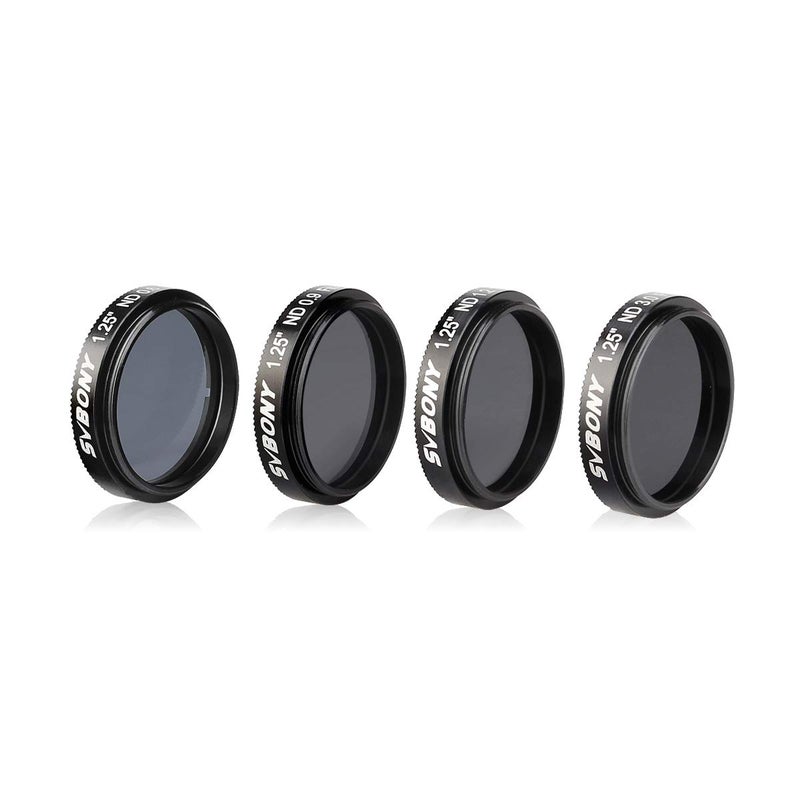 SVBONY SV139 Telescope Filter Moon Filter Kit 1.25 inch ND4 ND8 ND16 ND1000 for Telescope Eyepiece Reduces Moon Glare and Enhances Lunar Crater Details - Image 1